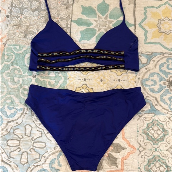 Blue Halter l space Bikini Set - Picture 3 of 3